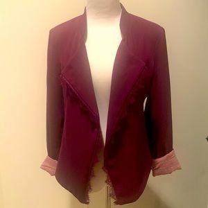 Blazer jacket with super cute detail of lace down the front.